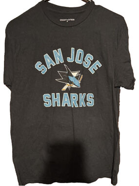 San Jose Sharks Wright & Ditson Black Logo T-Shirt Sz M (?)